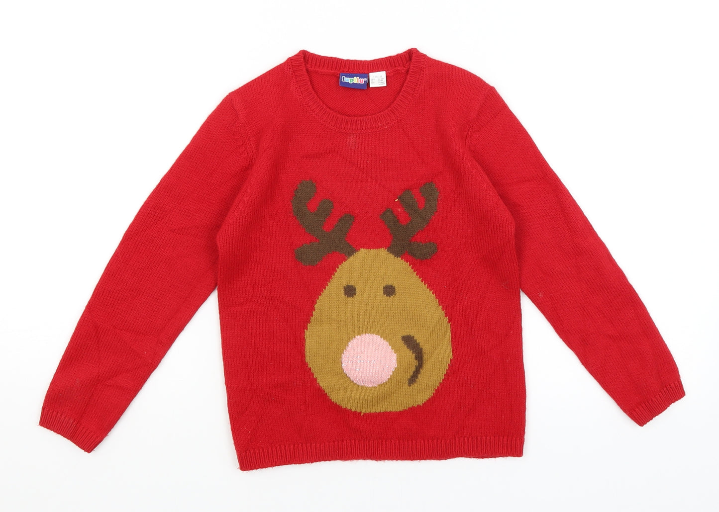 Lupilu Boys Red   Pullover Jumper Size 5-6 Years  - Reindeer