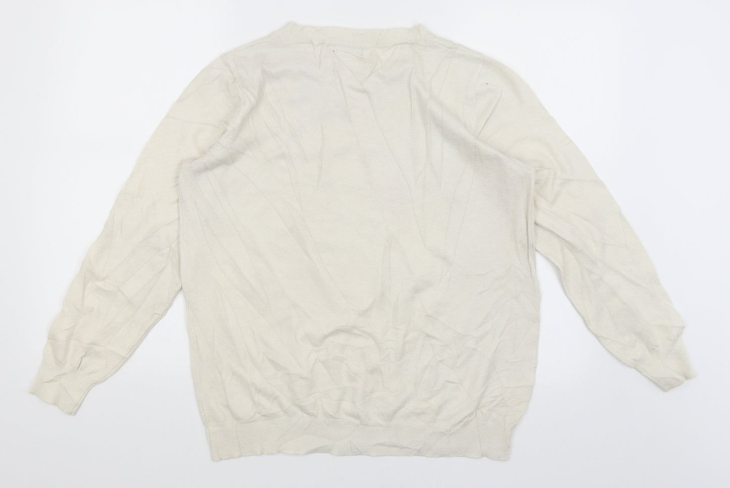 M&Co Womens Ivory   Pullover Jumper Size 16  - Robin