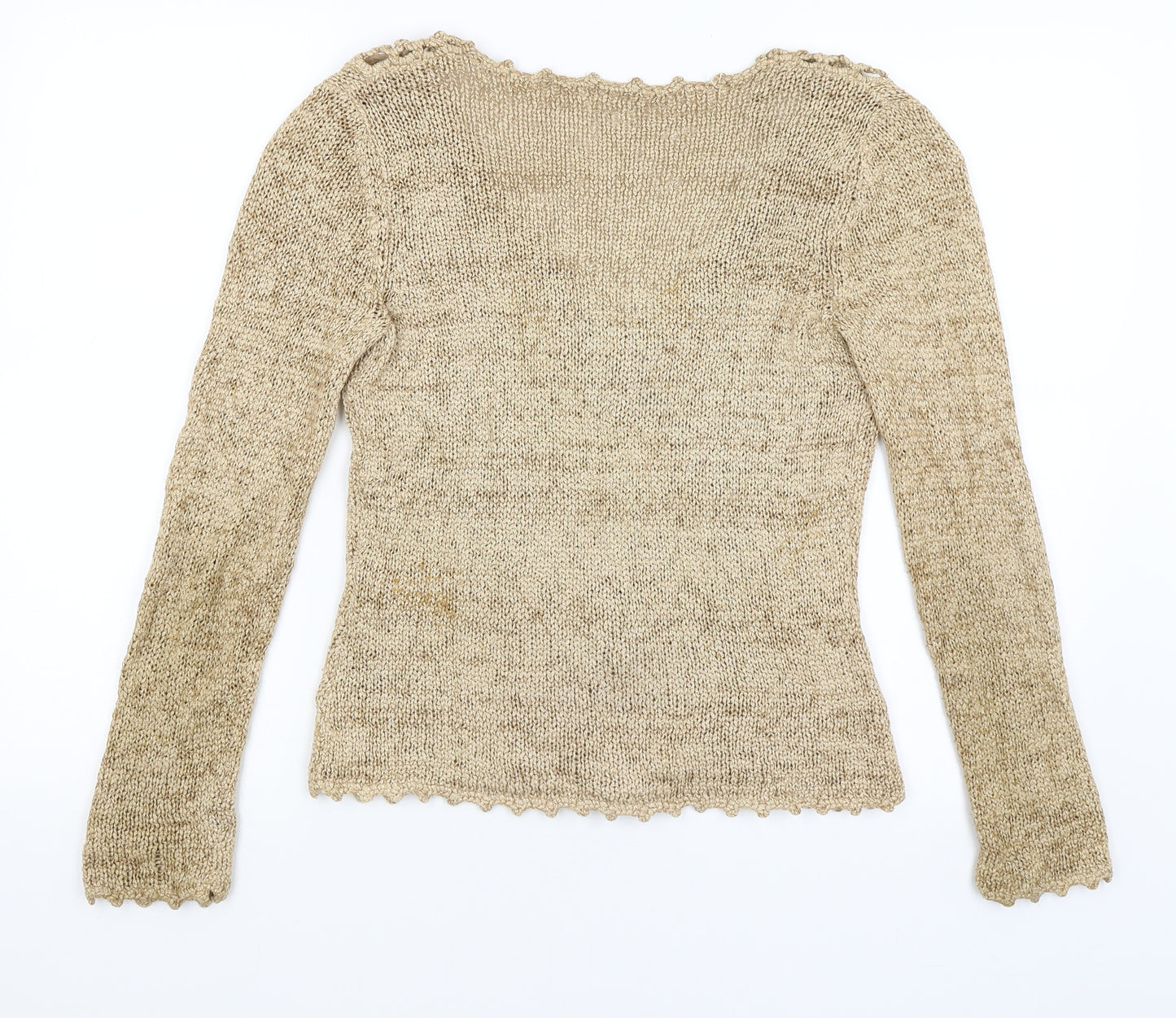 Per Una Womens Gold   Cardigan Jumper Size S