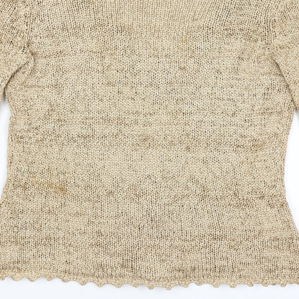 Per Una Womens Gold   Cardigan Jumper Size S