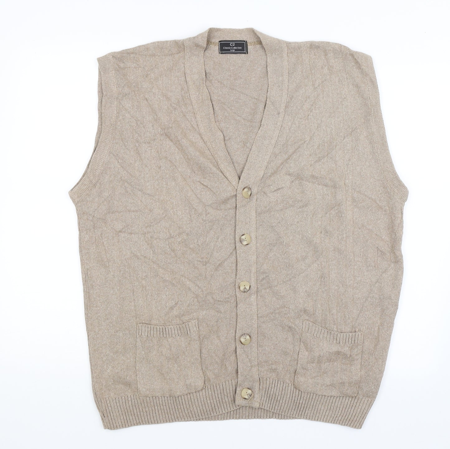 Classic Collection Mens Brown   Cardigan Jumper Size L