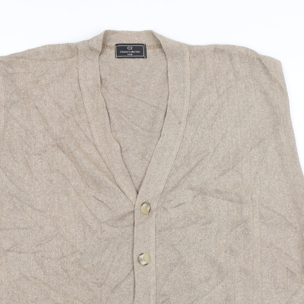 Classic Collection Mens Brown   Cardigan Jumper Size L
