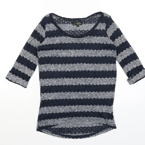 New Look Womens Blue Striped  Pullover Jumper Size 8