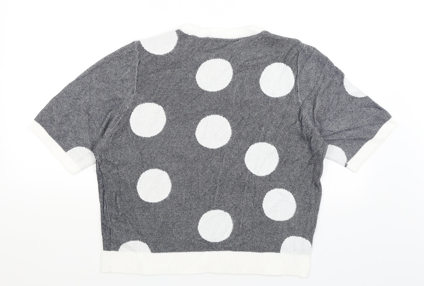M&S Womens Blue Polka Dot  Pullover Jumper Size 18