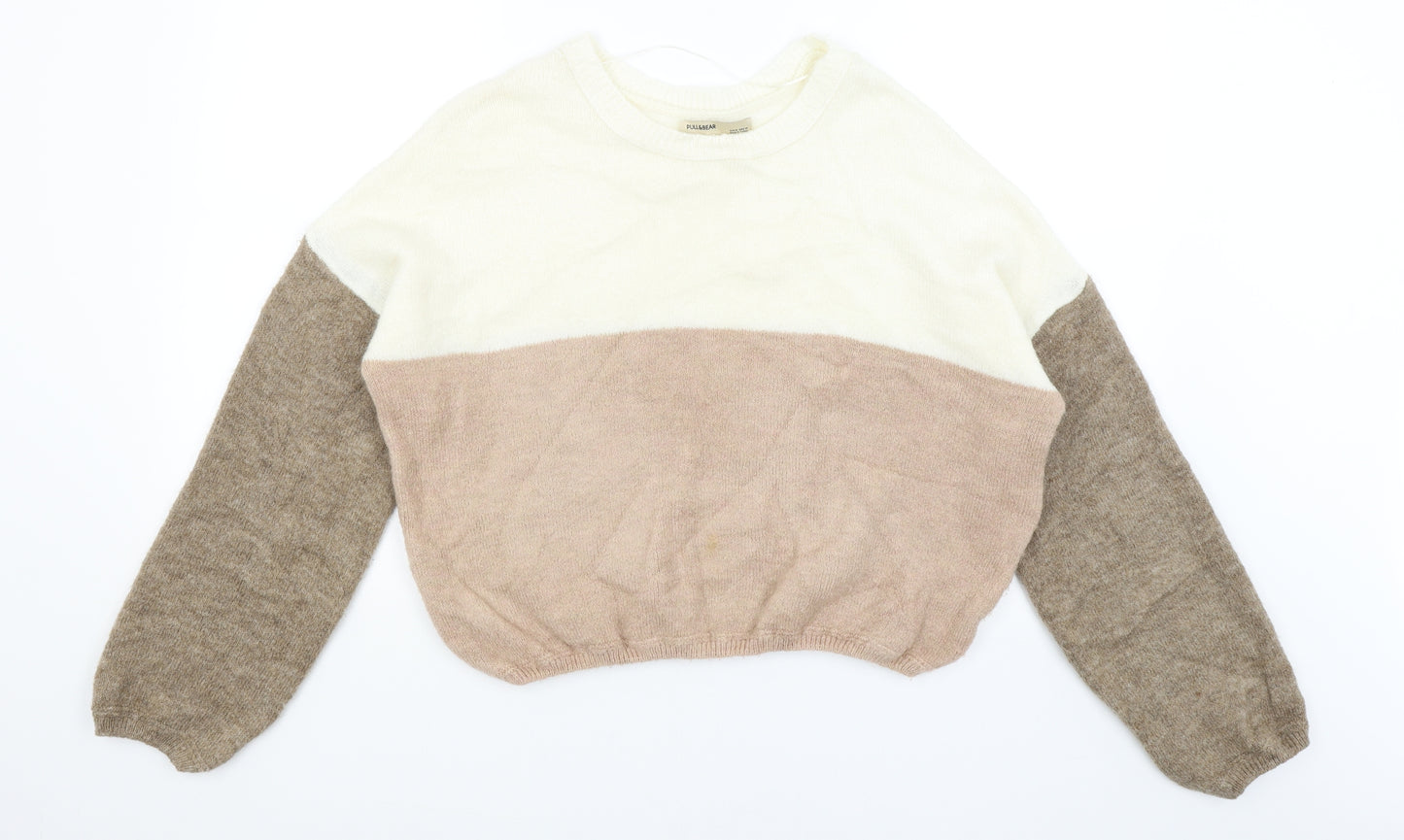 Pull & Bear Womens Brown   Pullover Jumper Size M