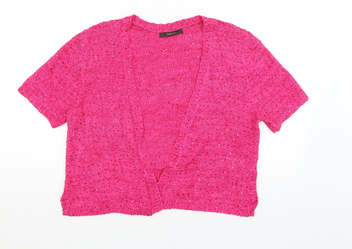 Savoir Womens Pink Wrap Jumper Size 12