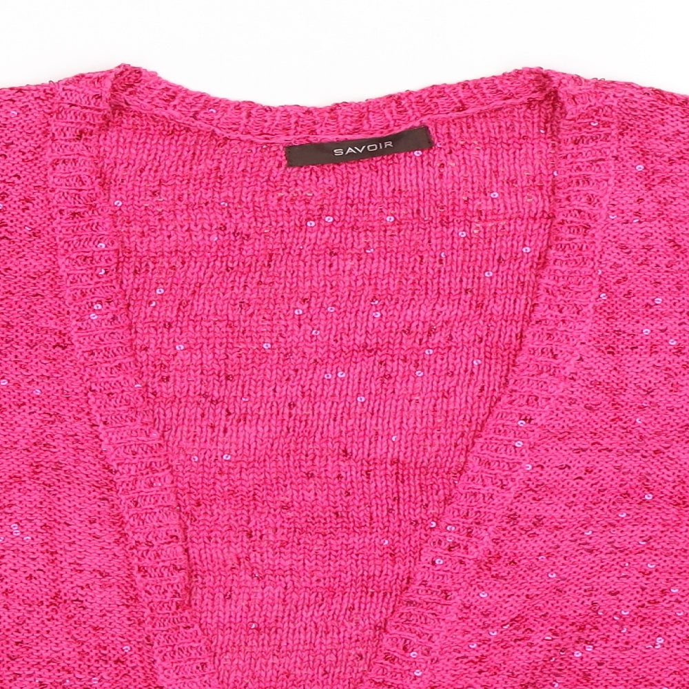 Savoir Womens Pink   Wrap Jumper Size 12