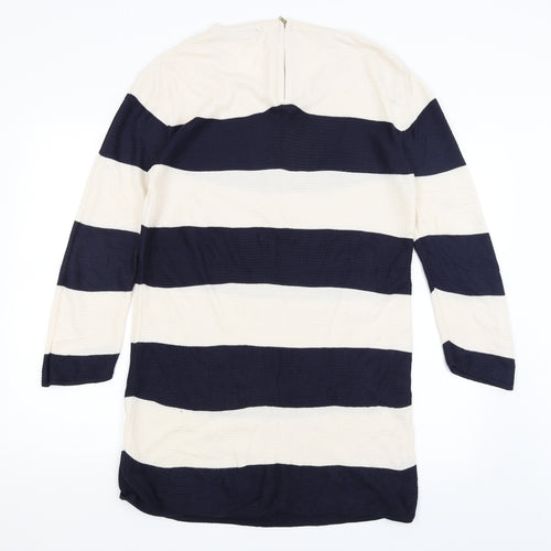 George Womens Ivory Striped  Basic T-Shirt Size 8