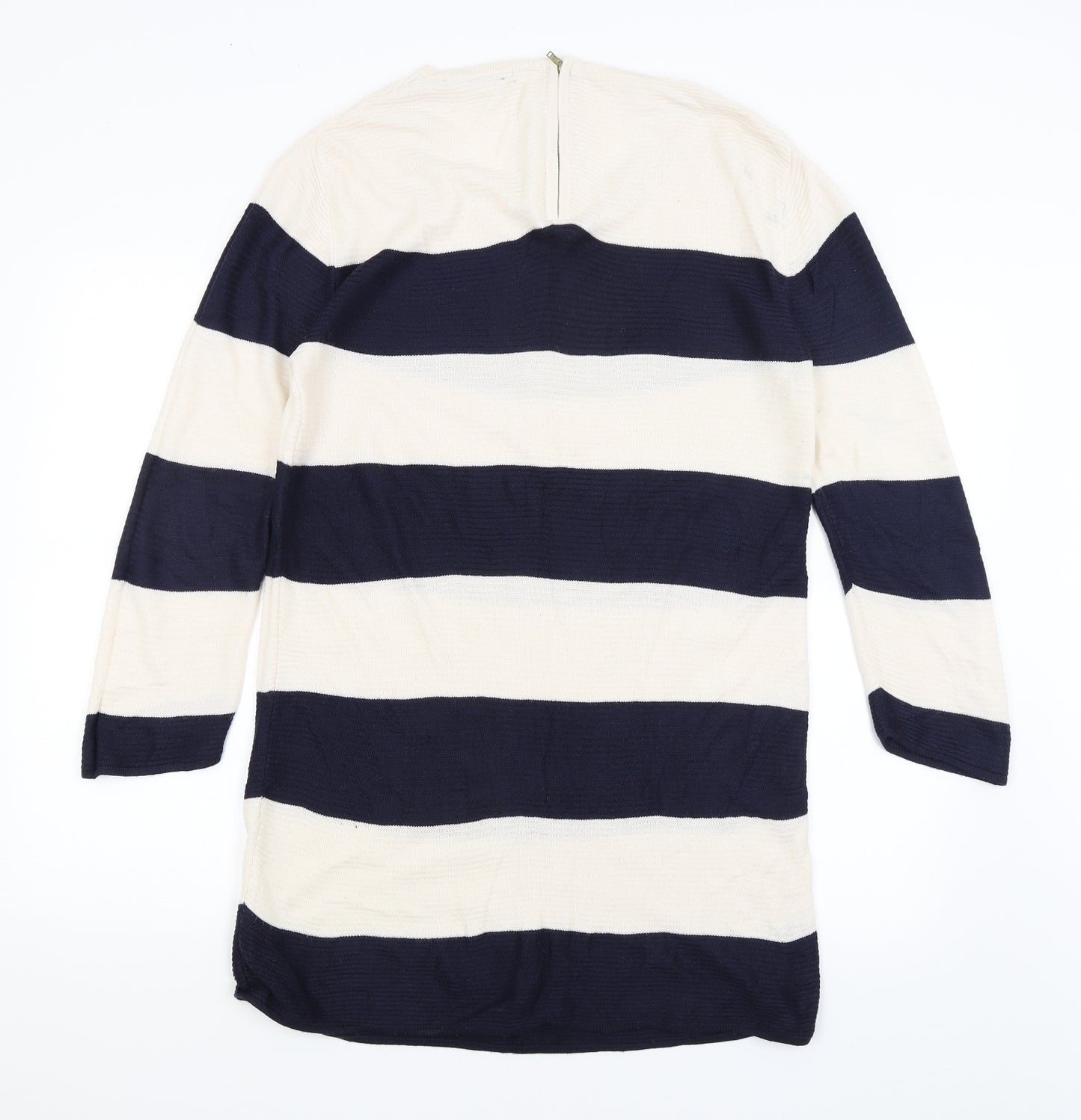 George Womens Ivory Striped  Basic T-Shirt Size 8
