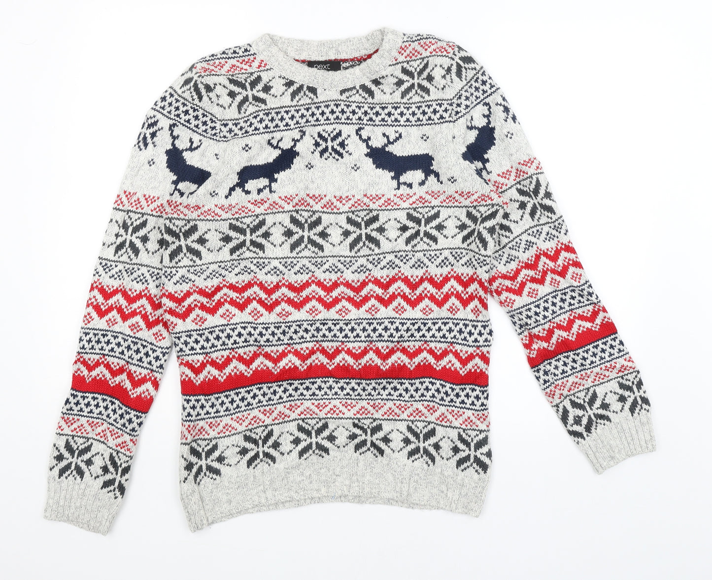 NEXT Womens Grey   Pullover Jumper Size S  - Christmas
