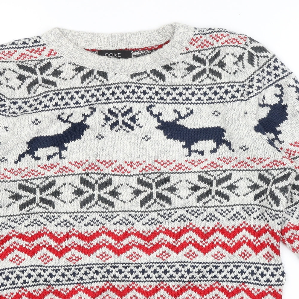 NEXT Womens Grey   Pullover Jumper Size S  - Christmas