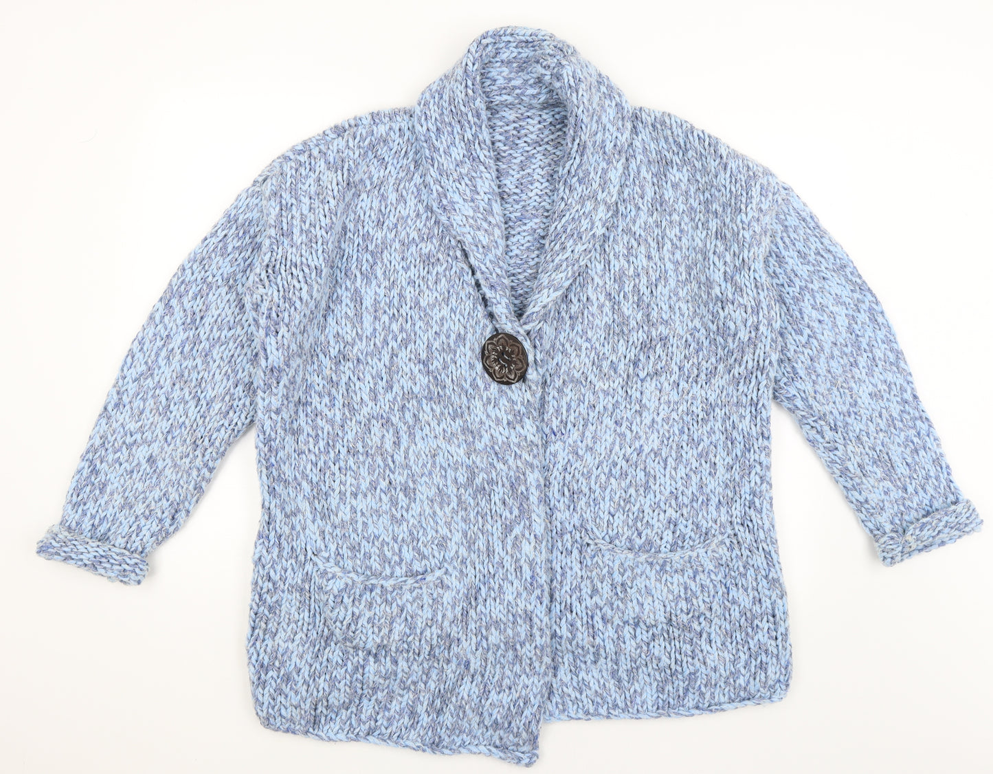 Preworn Womens Blue   Cardigan Jumper Size L
