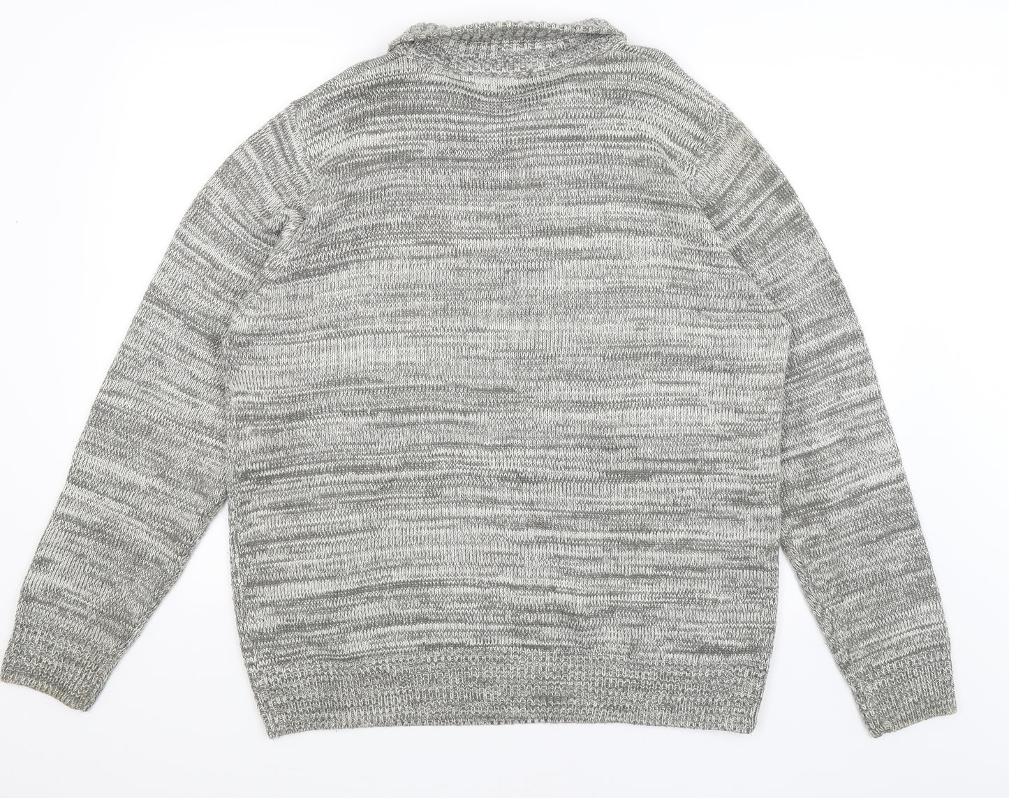 George Mens Grey   Henley Jumper Size L