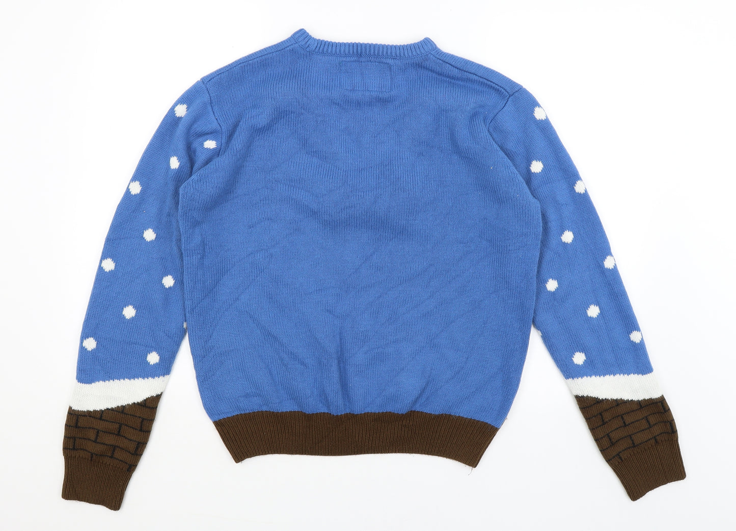 Cedar Wood State Mens Blue   Pullover Jumper Size L  - Christmas