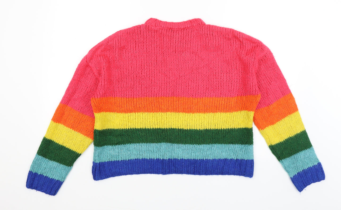 Primark Womens Multicoloured Striped  Pullover Jumper Size 12