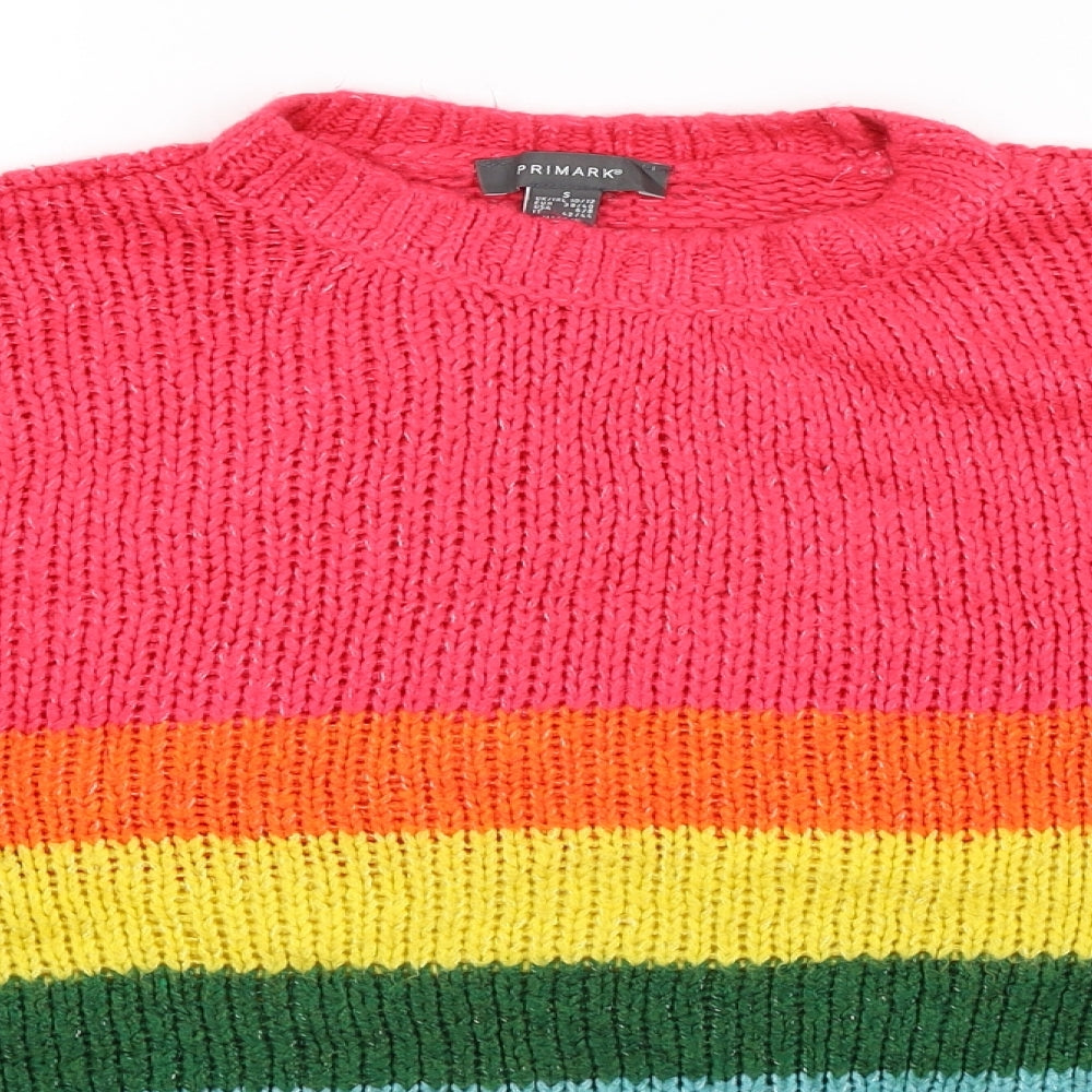 Primark Womens Multicoloured Striped  Pullover Jumper Size 12