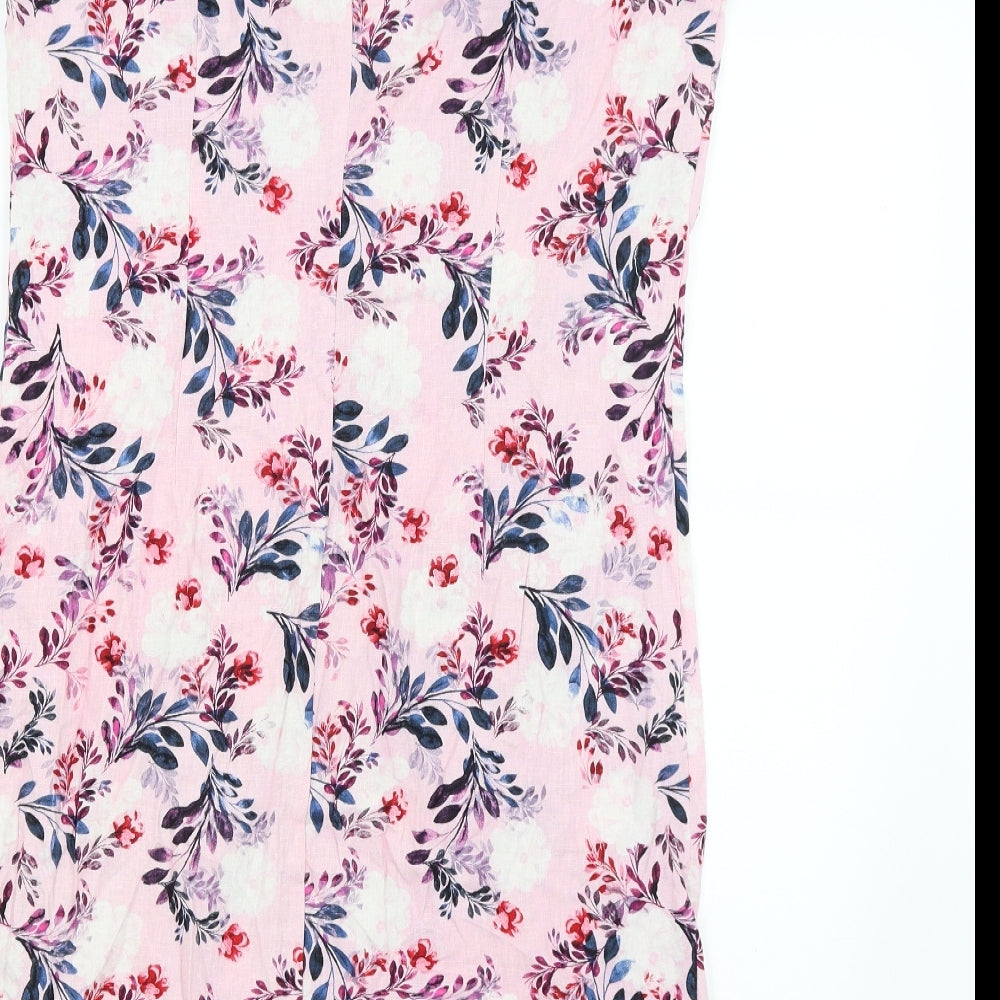 George Womens Pink Floral  Tank Dress  Size 12