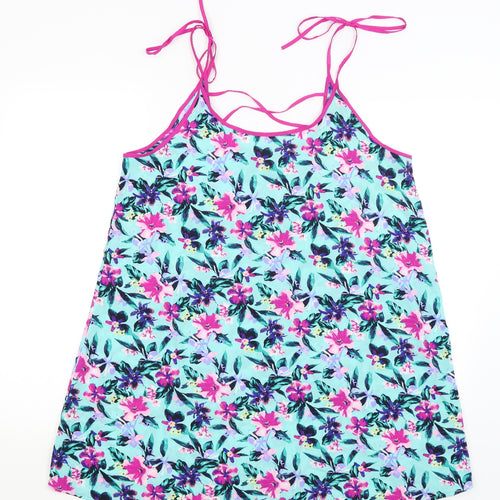 Atmosphere Womens Blue Floral  Camisole Tank Size L