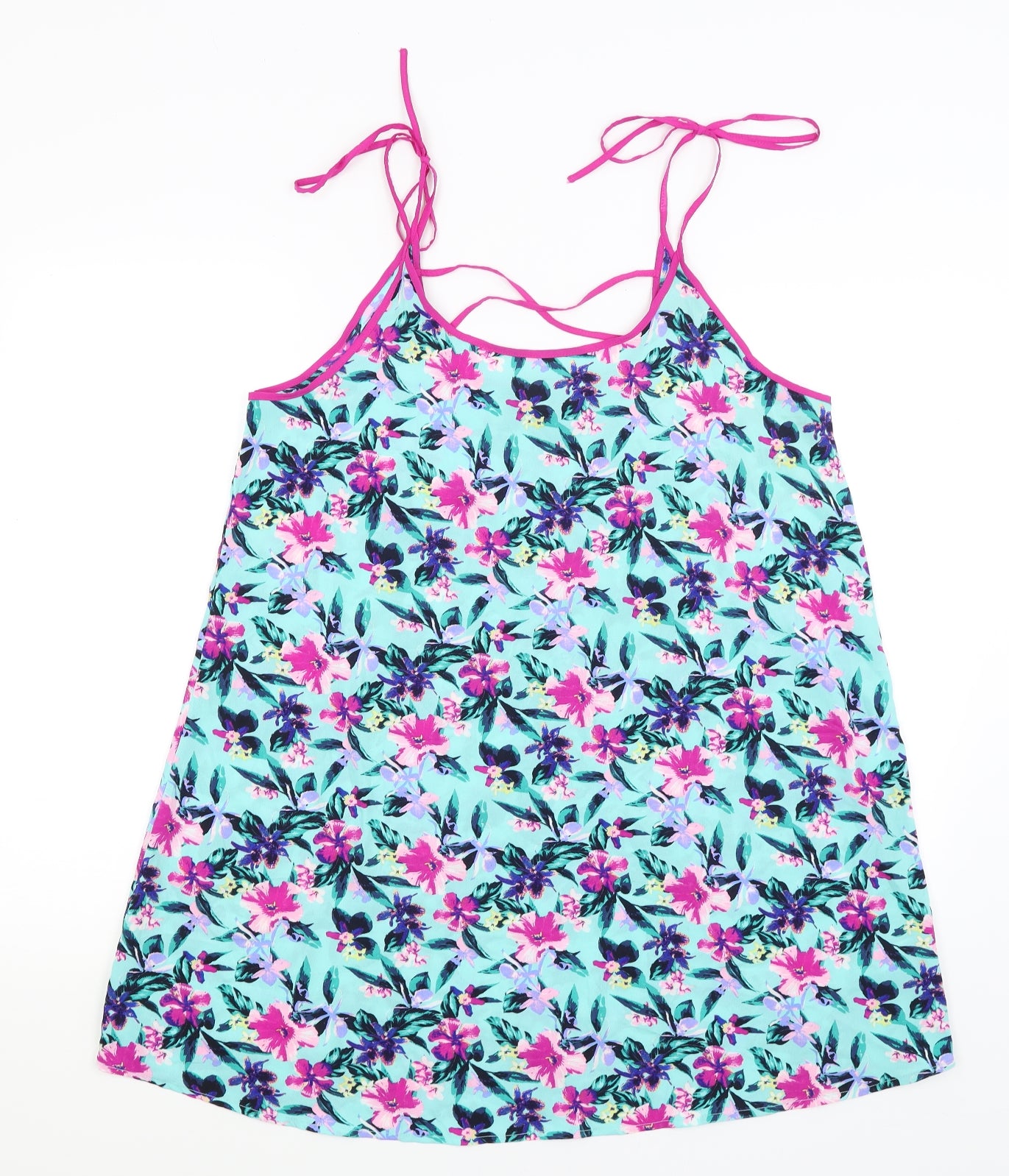 Atmosphere Womens Blue Floral  Camisole Tank Size L