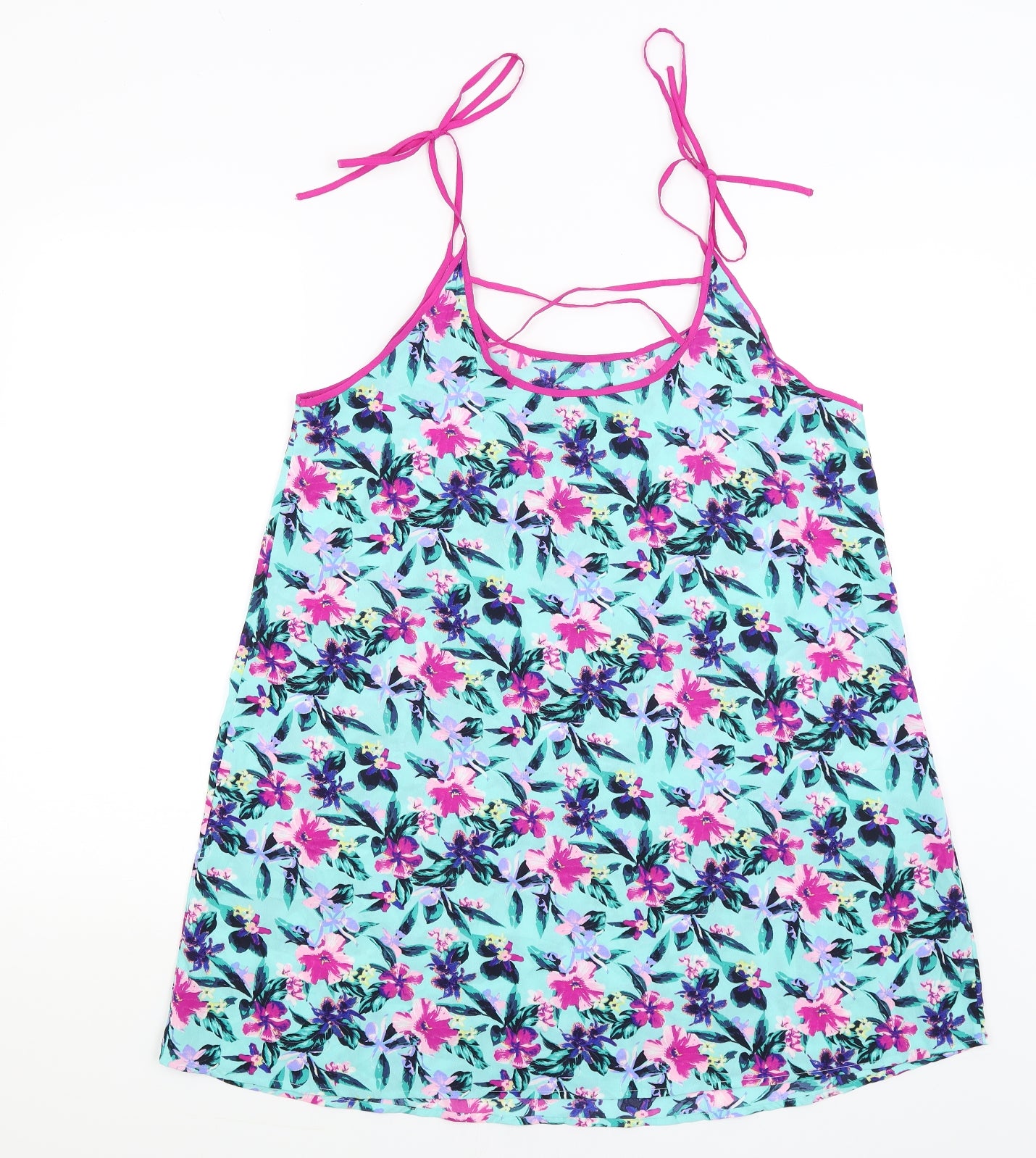 Atmosphere Womens Blue Floral  Camisole Tank Size L