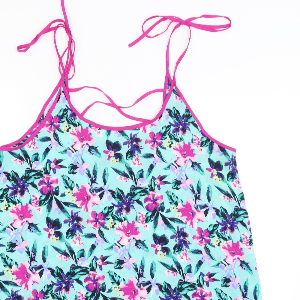 Atmosphere Womens Blue Floral  Camisole Tank Size L