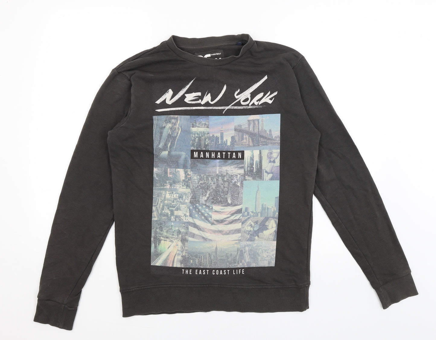 Twisted Soul Mens Black   Pullover Jumper Size M  - New York