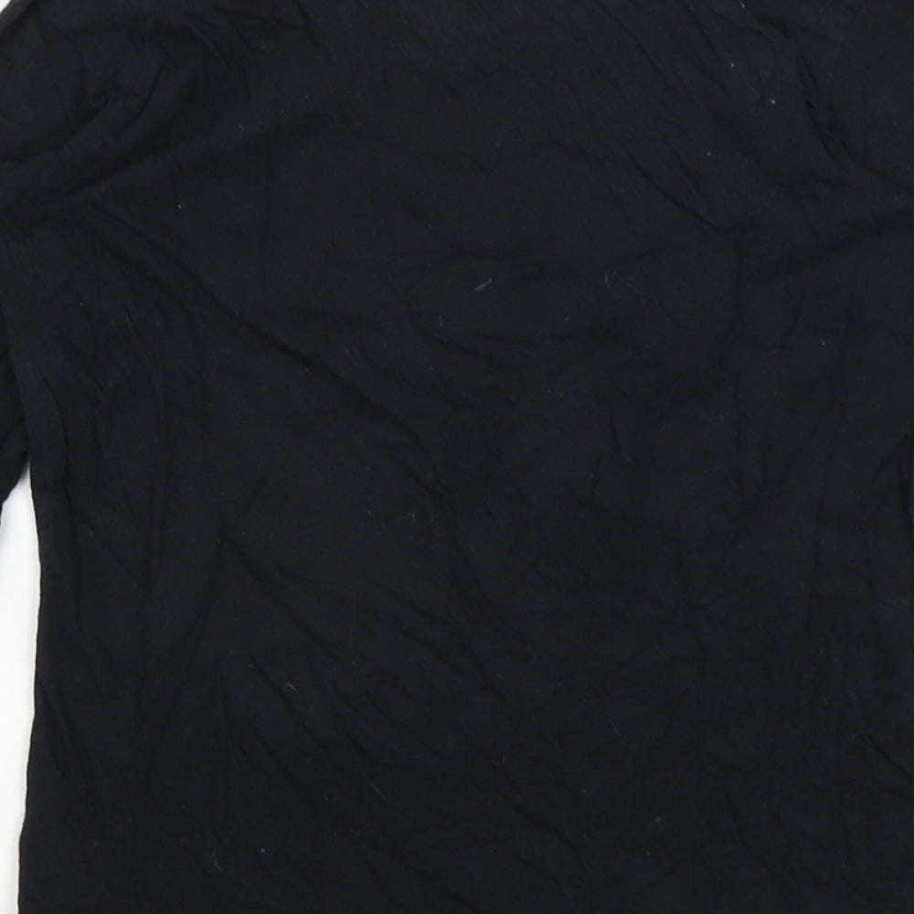 NEXT Girls Black   Basic T-Shirt Size 10 Years  - Bow