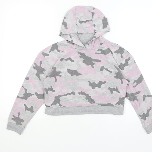 Pep & Co Girls Grey Camouflage  Pullover Hoodie Size 9-10 Years