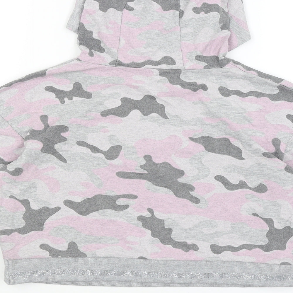 Pep & Co Girls Grey Camouflage  Pullover Hoodie Size 9-10 Years