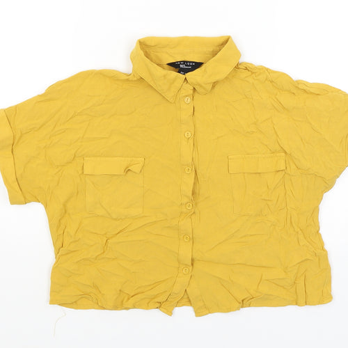 New Look Girls Yellow   Cropped Button-Up Size 12 Years