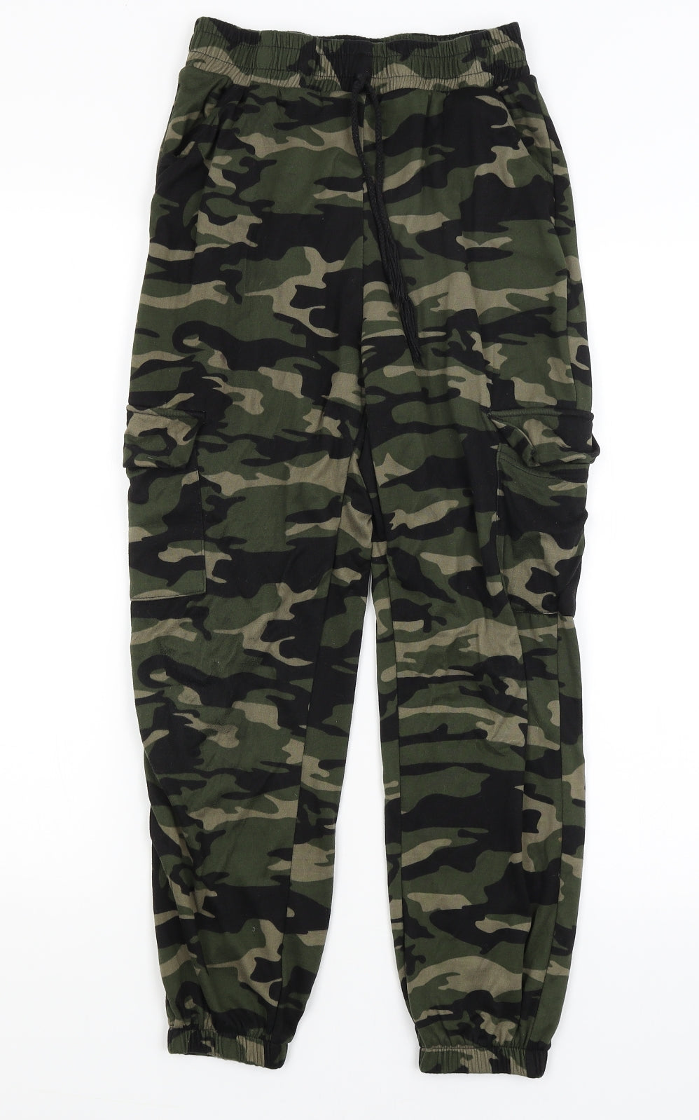 Preworn Womens Green Camouflage  Jogger Trousers Size S L23 in