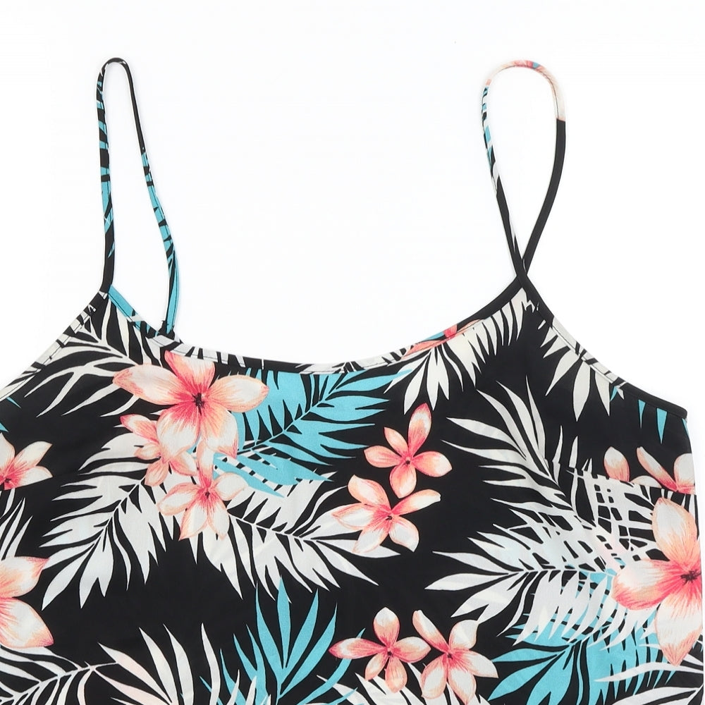 Papaya Womens Black Floral  Camisole Tank Size 16