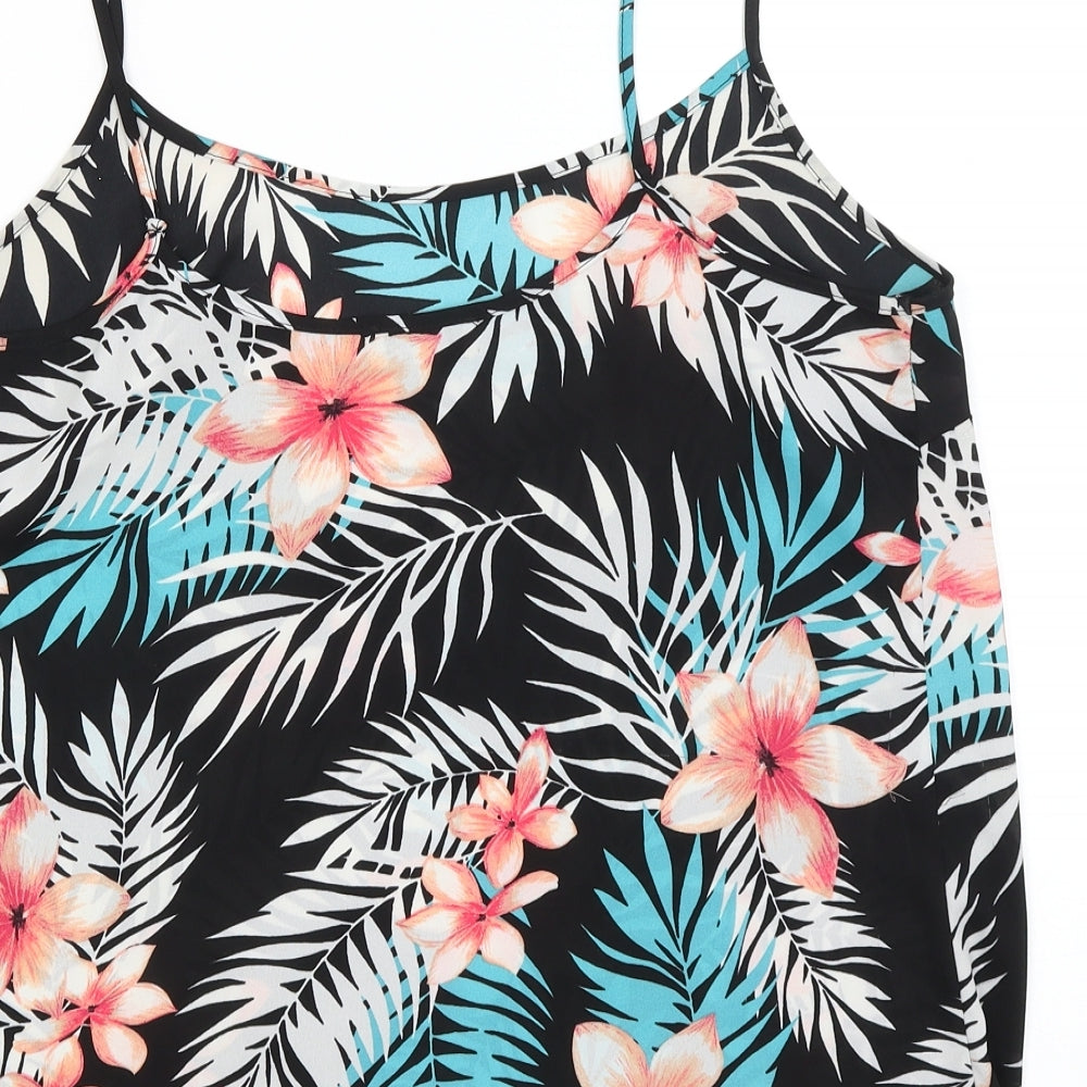 Papaya Womens Black Floral  Camisole Tank Size 16