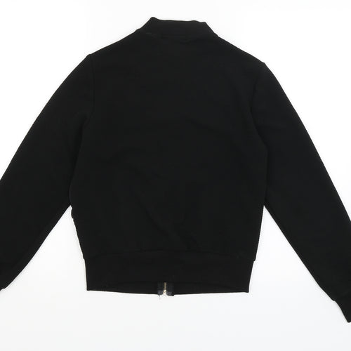 CC Fashion Womens Black   Full Zip Jumper Size S