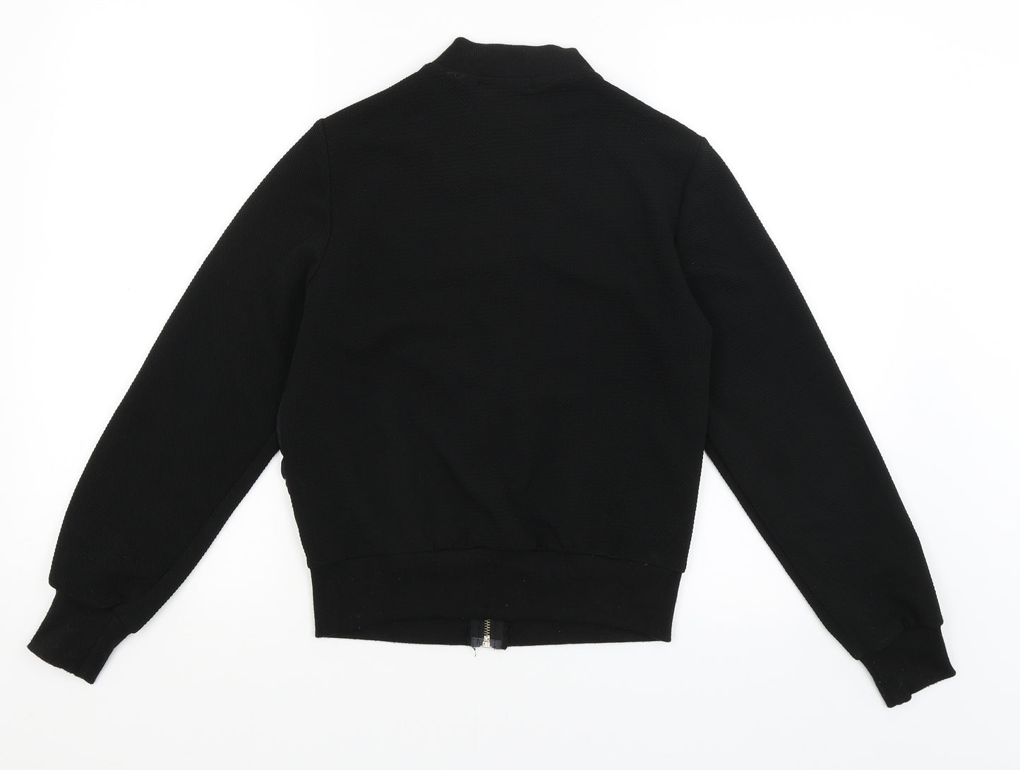 CC Fashion Womens Black   Full Zip Jumper Size S