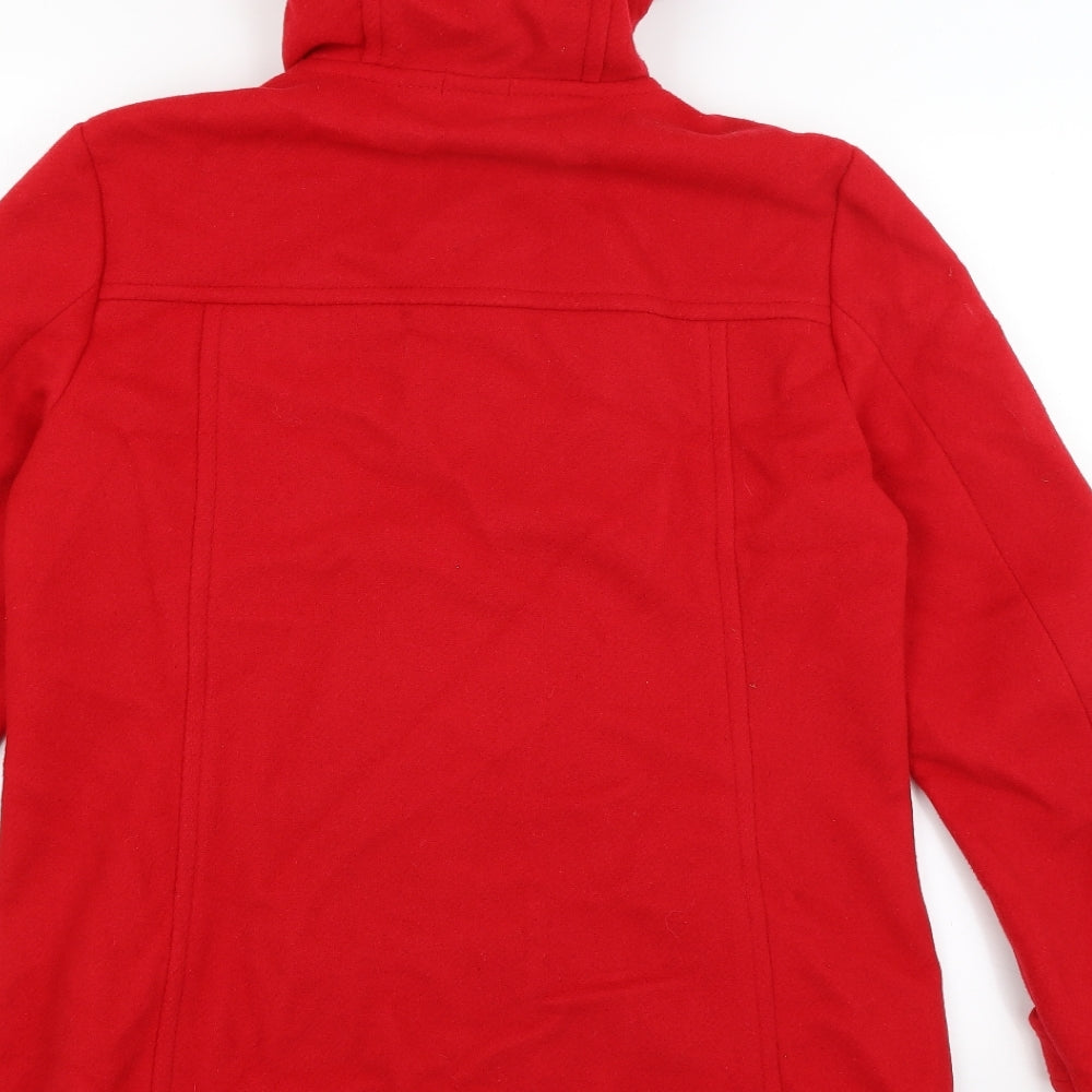 Benneton Womens Red   Overcoat Coat Size 12