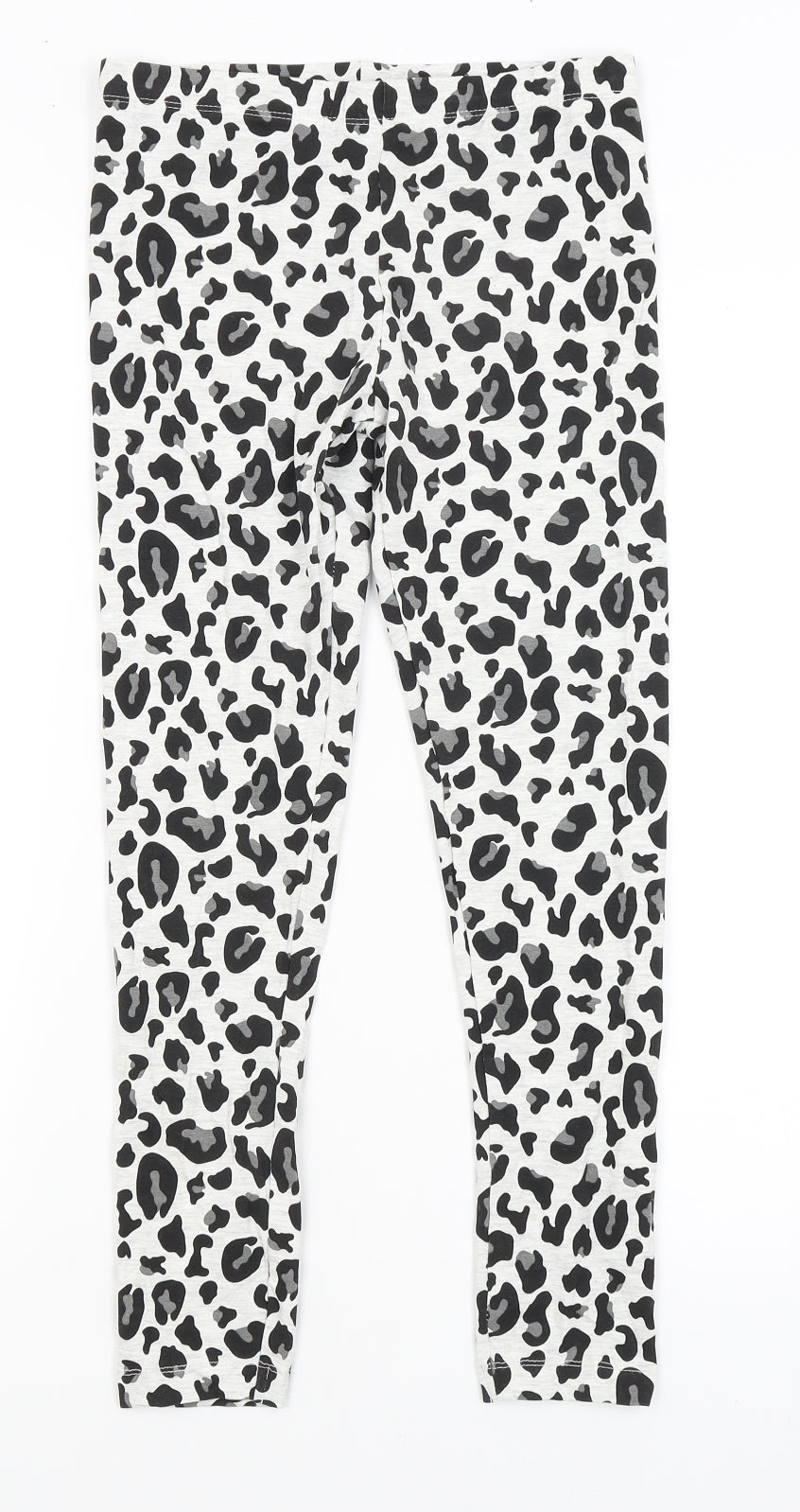 Primark Girls White Animal Print  Capri Trousers Size 11-12 Years