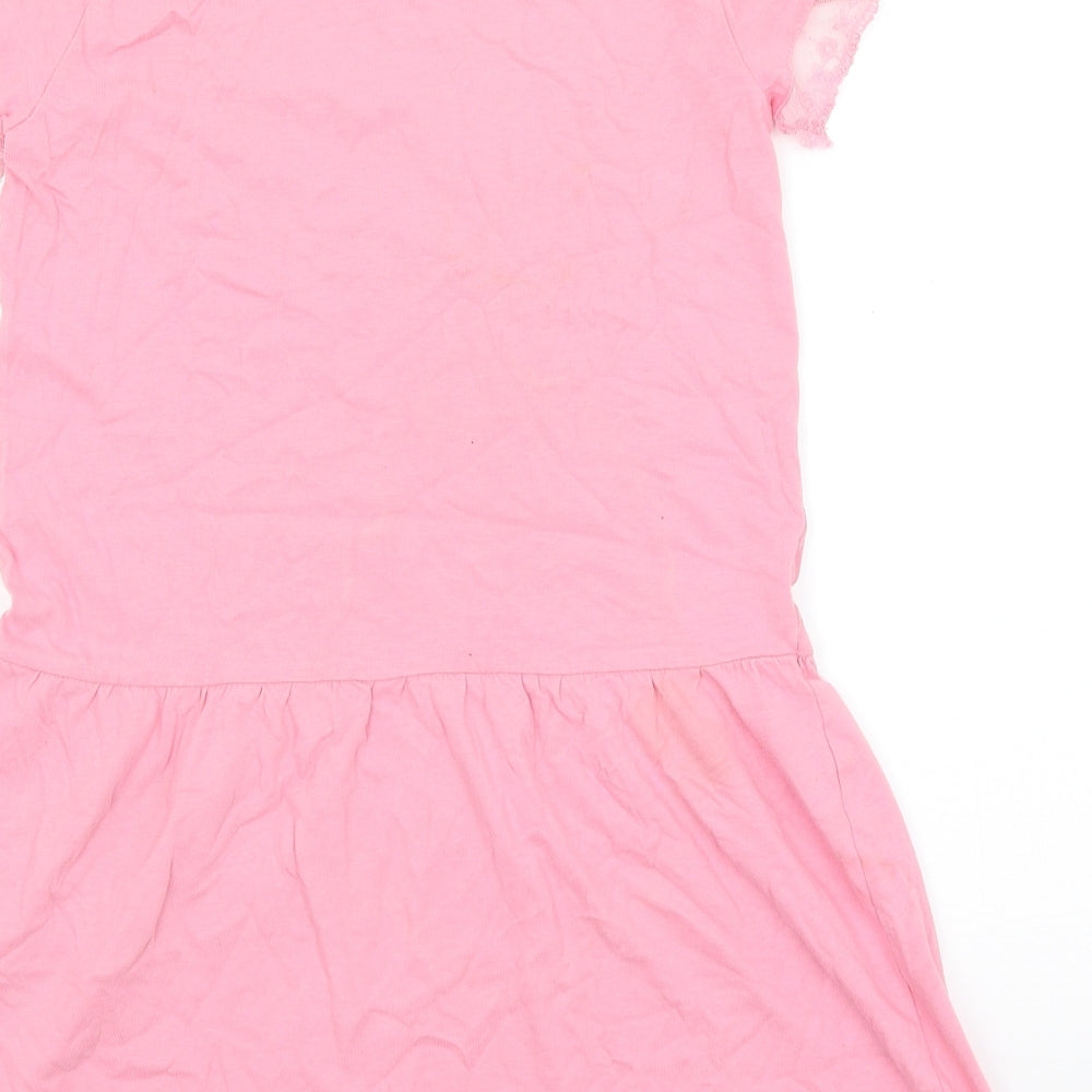 George Girls Pink   T-Shirt Dress  Size 9-10 Years  - Unicorn Squad