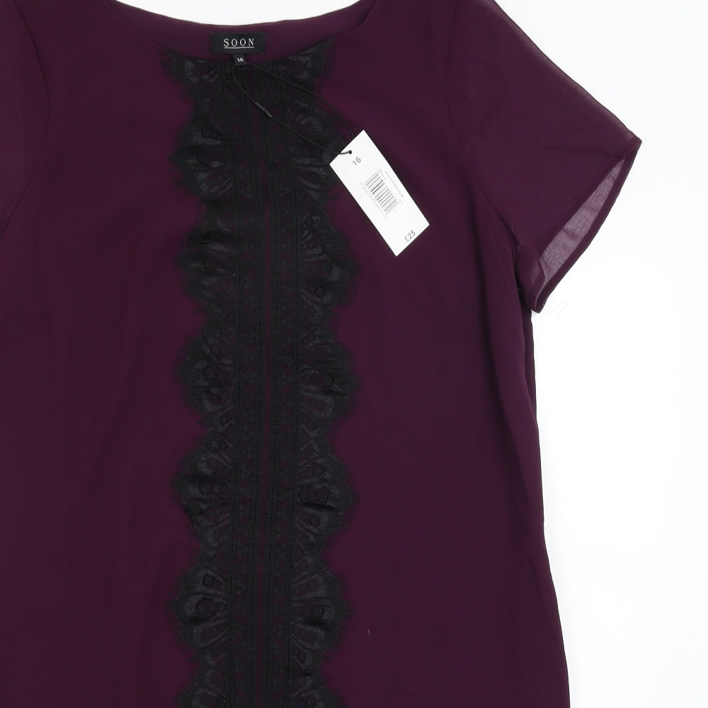 Soon Womens Purple   A-Line  Size 16