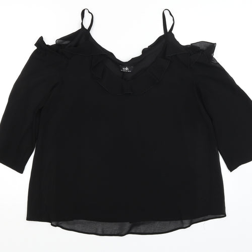 Wallis Womens Black   Basic Blouse Size M