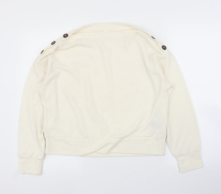 H&M Womens Ivory Basic Blouse Size S