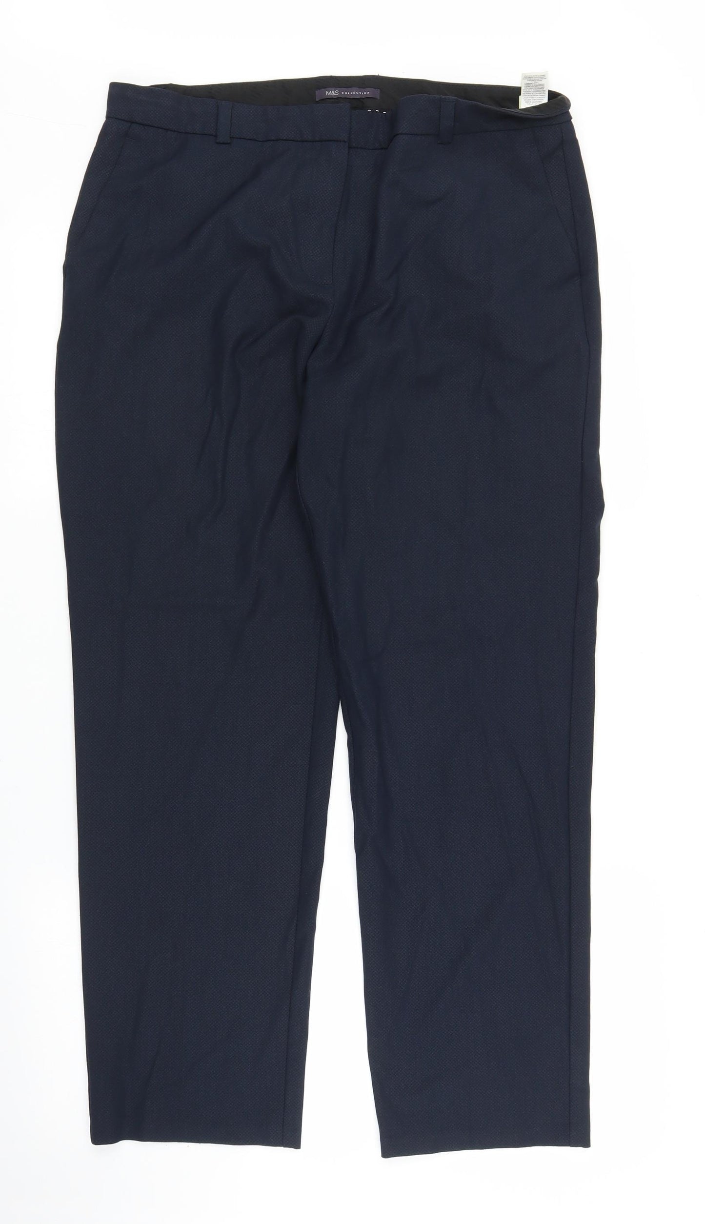 M&S Womens Blue   Trousers  Size 16 L27 in
