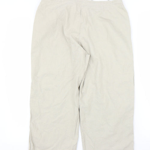 Wallis Womens Beige   Capri Trousers Size 14 L20 in