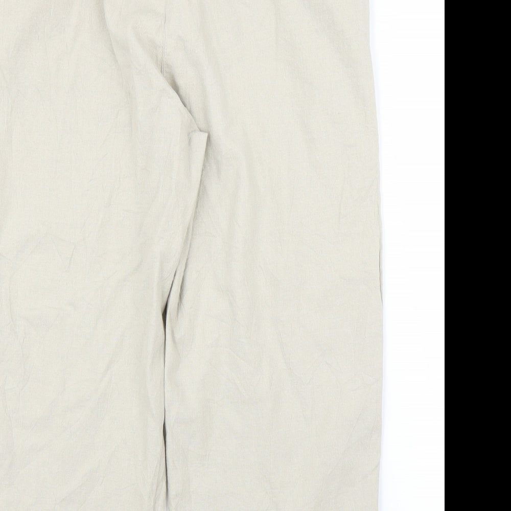 Wallis Womens Beige   Capri Trousers Size 14 L20 in