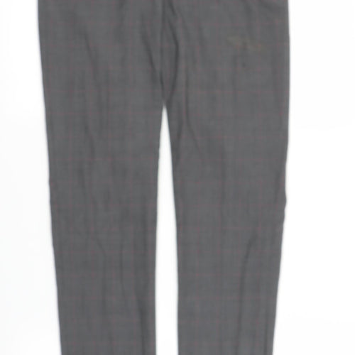 Stile Benetton Womens Grey Plaid  Trousers  Size 12 L27 in
