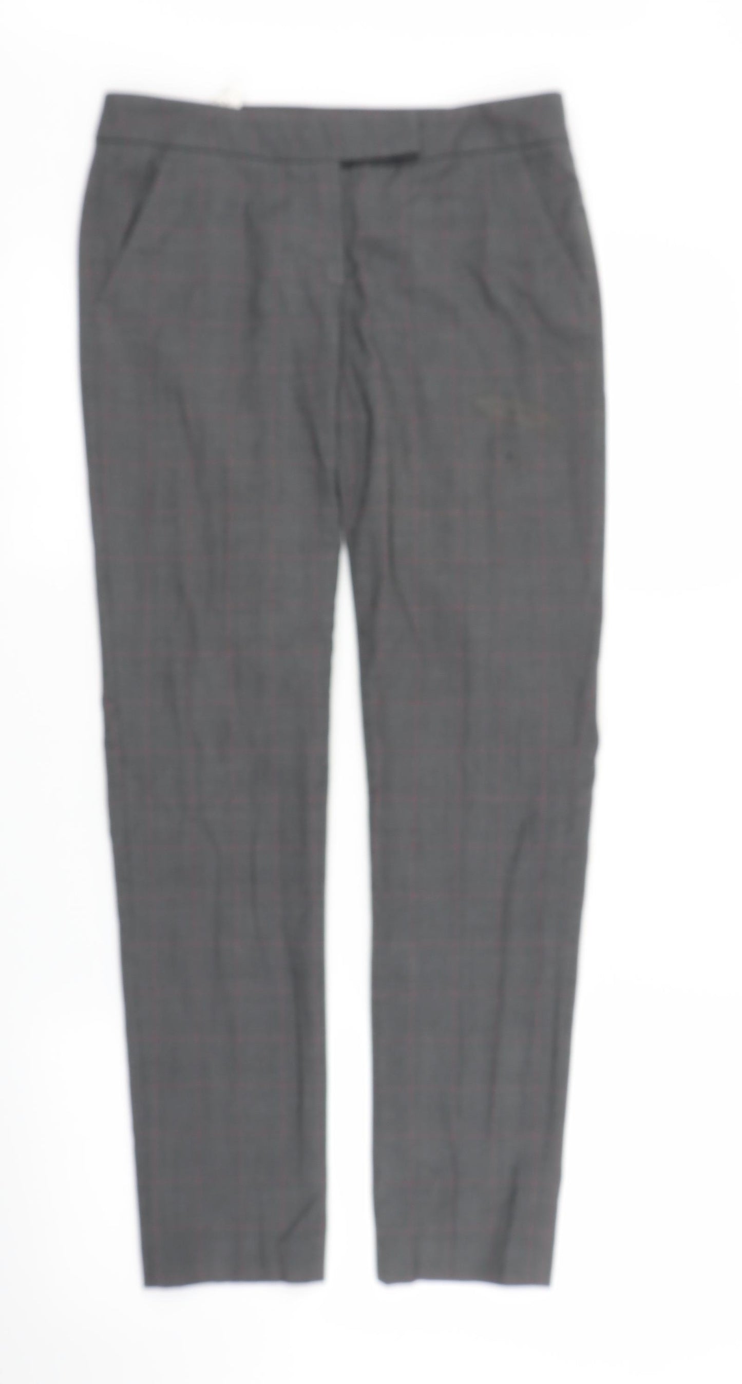 Stile Benetton Womens Grey Plaid  Trousers  Size 12 L27 in