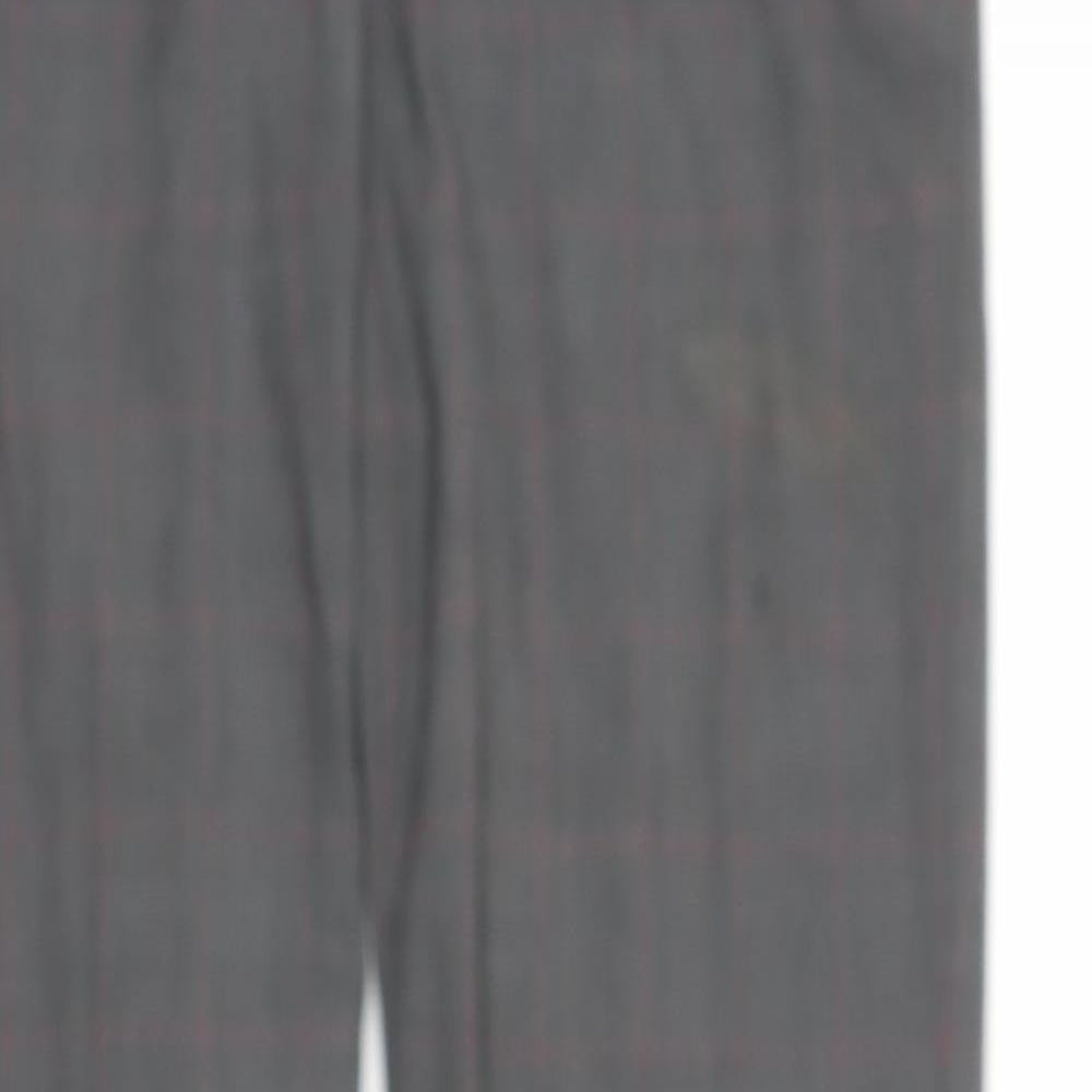 Stile Benetton Womens Grey Plaid  Trousers  Size 12 L27 in