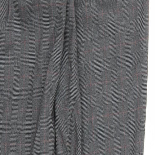 Stile Benetton Womens Grey Plaid  Trousers  Size 12 L27 in