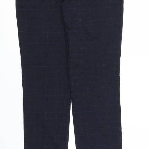 Burton Mens Blue Check  Trousers  Size 32 in L32 in