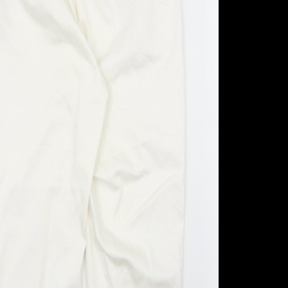 M&S Womens White   Trousers  Size 14 L20 in